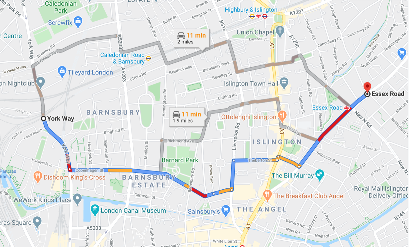 SatNav use means increased traffic in Barnsbury & St Mary's